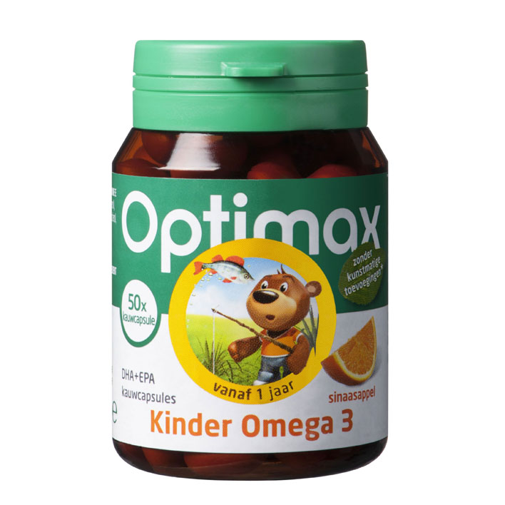 Optimax Kinder omega3 kauwtabletten 50stuks 小熊系列儿童DHA鱼油 50粒 (1岁及以上)